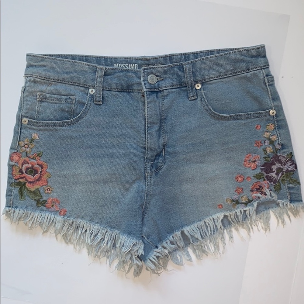 High rise boho shorts